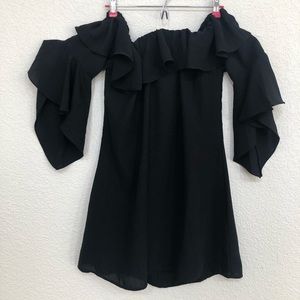Black off the shoulder dress